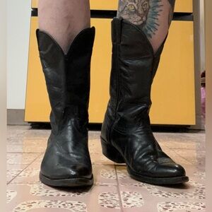 Black western Code West vintage cowboy boots-10